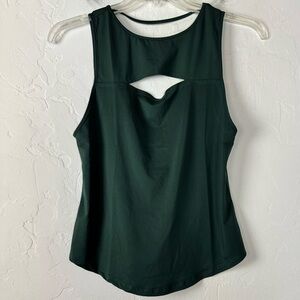 Buffbunny Collection Tank Top Botanical Knit Shirt Solid Dark Green‎ Forest Yoga